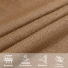 Żagiel przeciwsłoneczny, 160 g/m², taupe, 6x7 m, HDPE