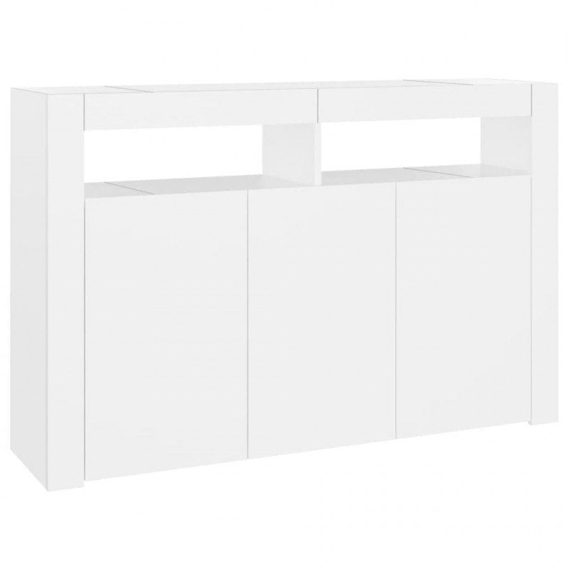 Szafka z oświetleniem LED, biała, 115,5 x 30 x 75 cm