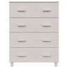 Komoda HAMAR, biała, 79x40x103,5 cm, lite drewno sosnowe