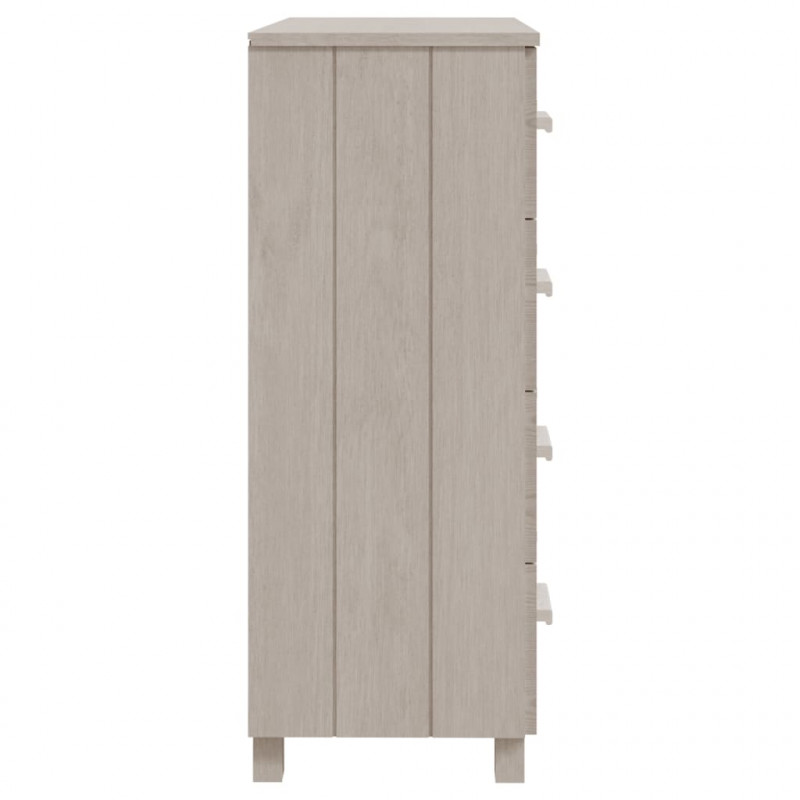 Komoda HAMAR, biała, 79x40x103,5 cm, lite drewno sosnowe