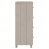 Komoda HAMAR, biała, 79x40x103,5 cm, lite drewno sosnowe
