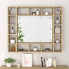 Szafka z lustrem i oświetleniem LED, dąb sonoma, 91x15x76,5 cm