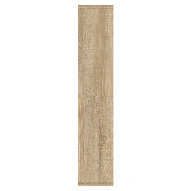 Szafka z lustrem i oświetleniem LED, dąb sonoma, 91x15x76,5 cm