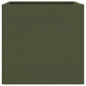 Donice, 2 szt., oliwkowa, 32x30x29 cm, stal