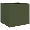 Donice, 2 szt., oliwkowa, 32x30x29 cm, stal