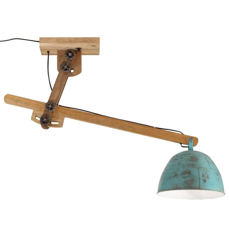 Lampa sufitowa 25 W, postarzany niebieski, 105x30x65-108cm, E27