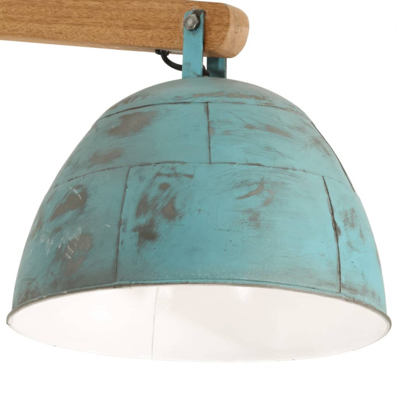 Lampa sufitowa 25 W, postarzany niebieski, 105x30x65-108cm, E27