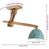 Lampa sufitowa 25 W, postarzany niebieski, 105x30x65-108cm, E27