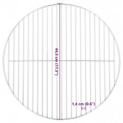 Ruszt do grilla, okrągły, Ø44,5 cm, stal nierdzewna 304