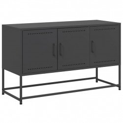 Szafka pod telewizor, czarna, 100,5x39x60,5 cm, stalowa