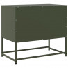 Szafka pod telewizor, oliwkowa, 68,5x39x60,5 cm, stalowa