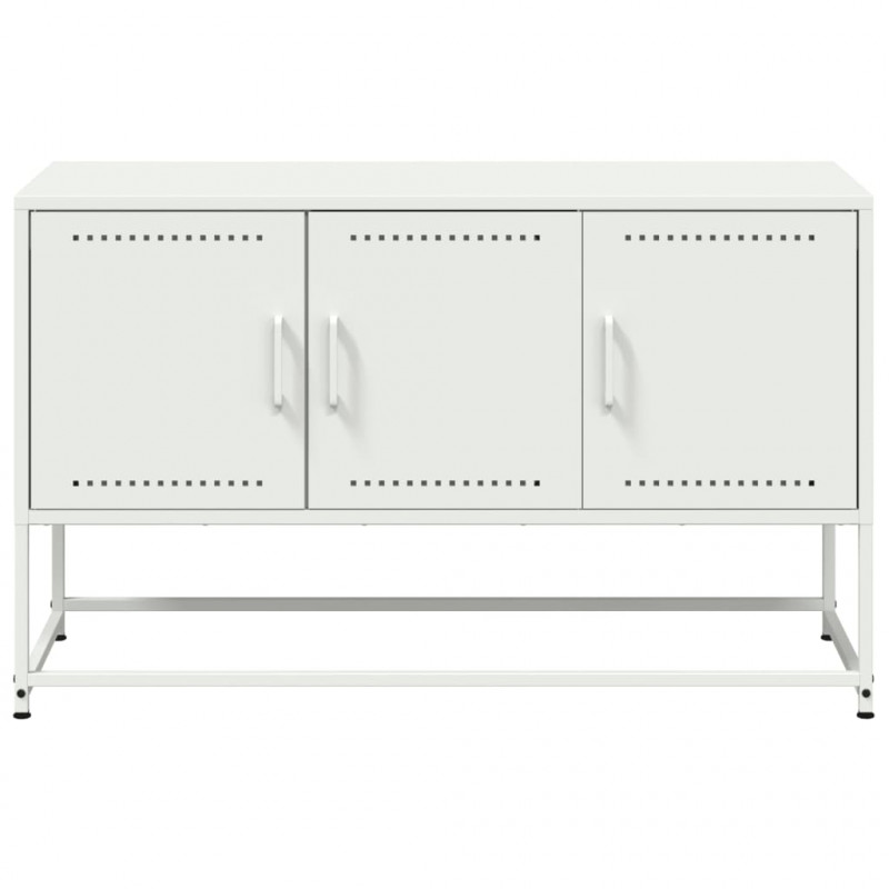 Szafka pod telewizor, biała, 100,5x39x60,5 cm, stalowa