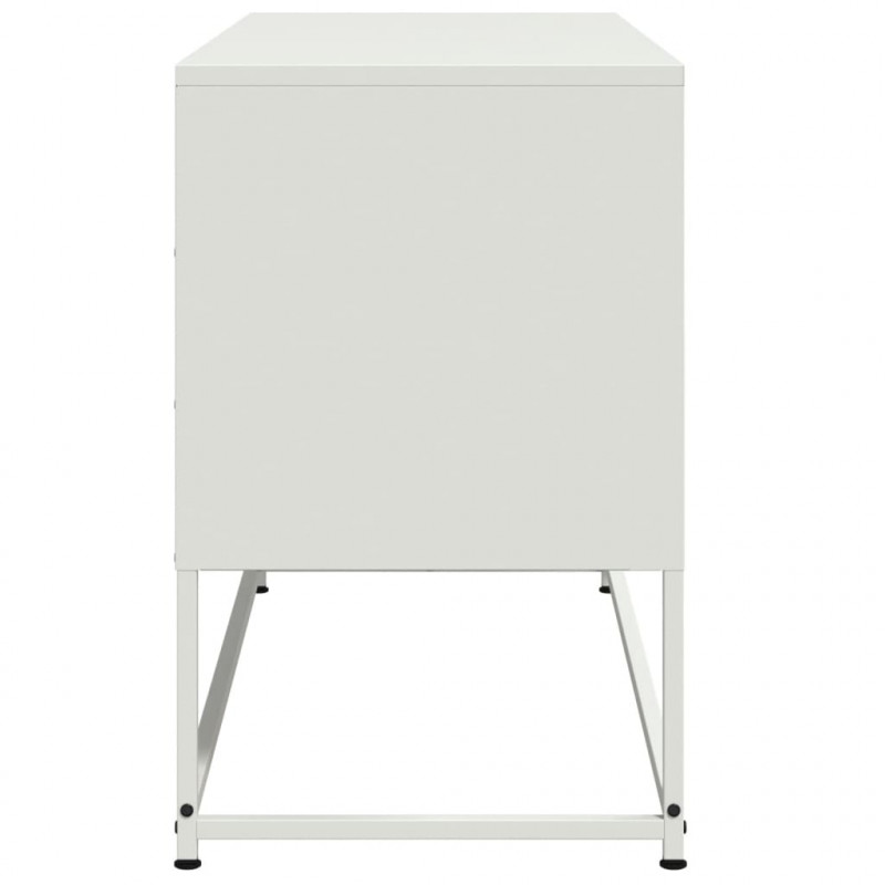 Szafka pod telewizor, biała, 100,5x39x60,5 cm, stalowa