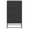 Szafka, czarna, 68,5x38,5x123,5 cm, stal