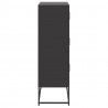 Szafka, czarna, 68,5x38,5x123,5 cm, stal