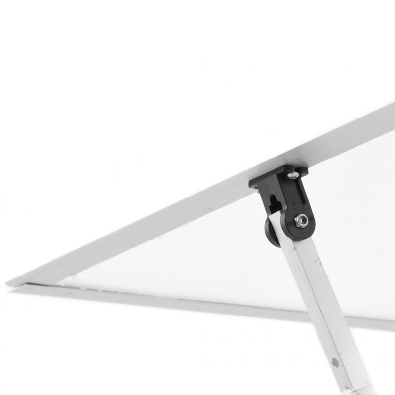 Szklarnia z ramą podstawy, srebrna, 445x169x195 cm, aluminium