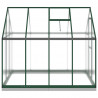 Szklarnia z ramą podstawy, zielona, 224x169x202 cm, aluminium