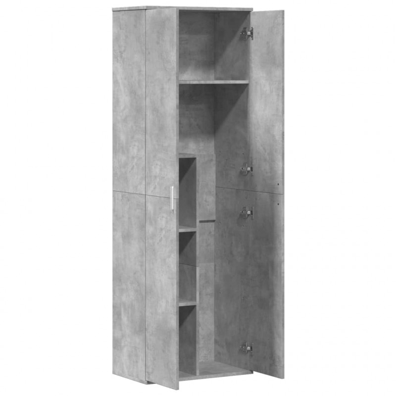 Wysoka szafka, szarość betonu, 60x35x180 cm