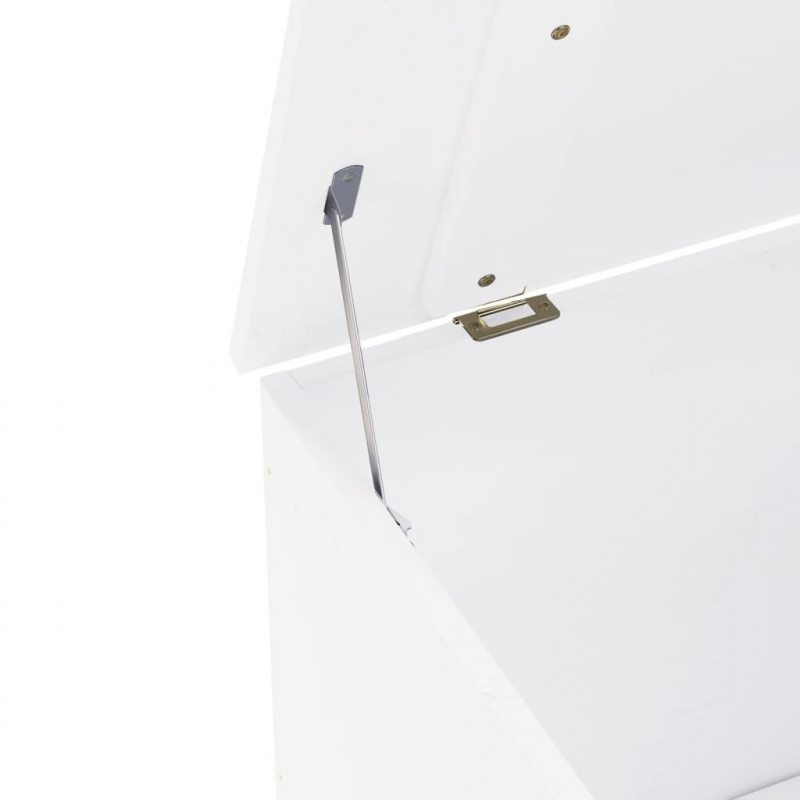 Skrzynia z wiekiem RANA, biała, 80x49x54 cm, drewno sosnowe