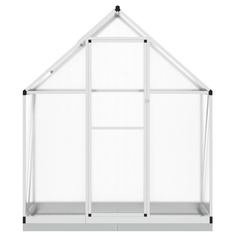 Szklarnia z ramą podstawy, srebrna, 169x58x202 cm, aluminium