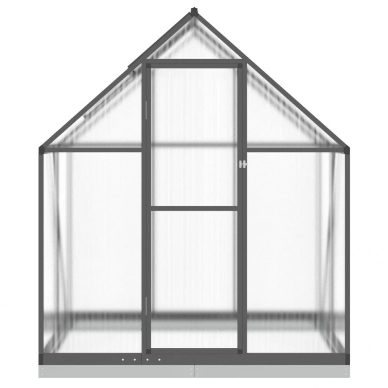Szklarnia z ramą podstawy, antracyt, 169x114x202 cm, aluminium