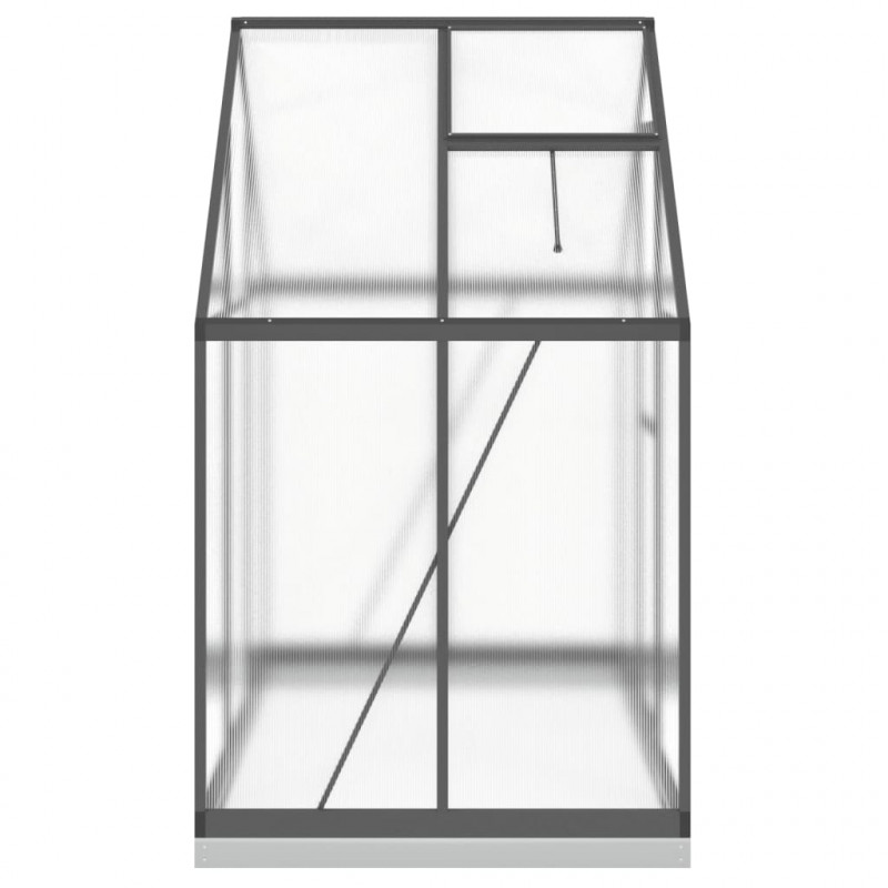 Szklarnia z ramą podstawy, antracyt, 169x114x202 cm, aluminium