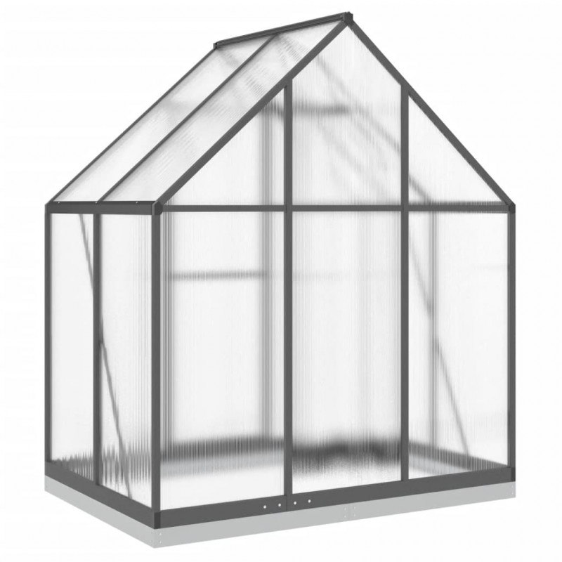 Szklarnia z ramą podstawy, antracyt, 169x114x202 cm, aluminium
