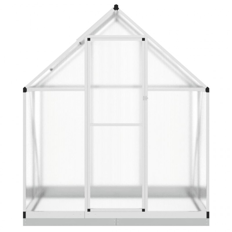 Szklarnia z ramą podstawy, srebrna, 169x114x202 cm, aluminium