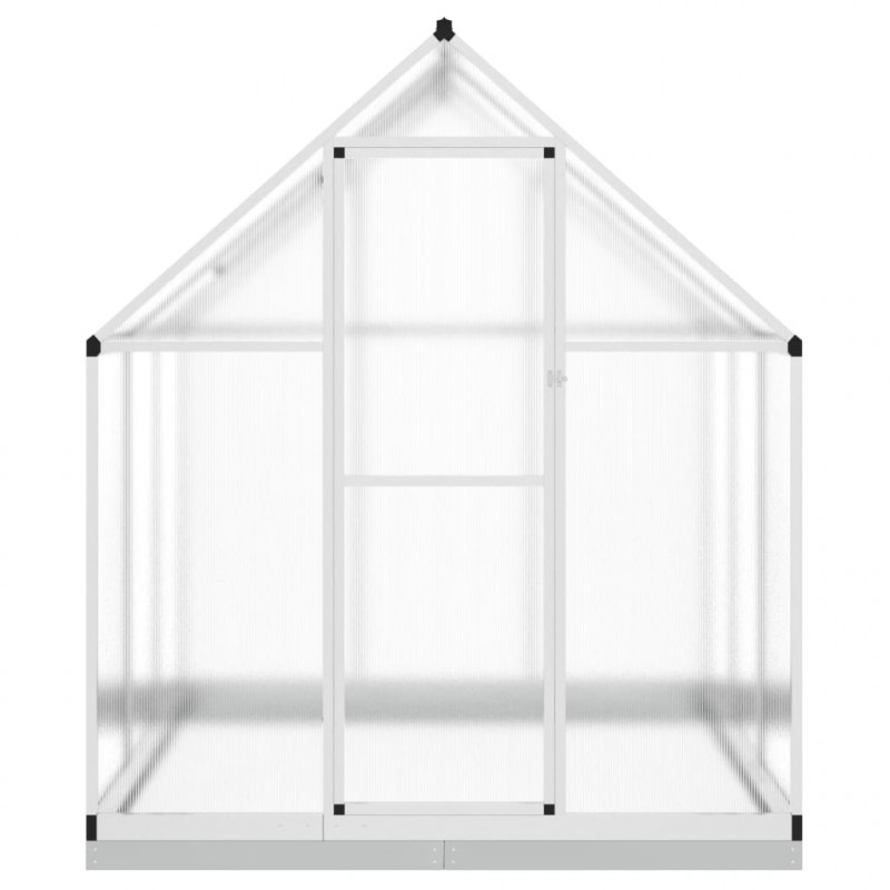 Szklarnia z ramą podstawy, srebrna, 169x169x202 cm, aluminium