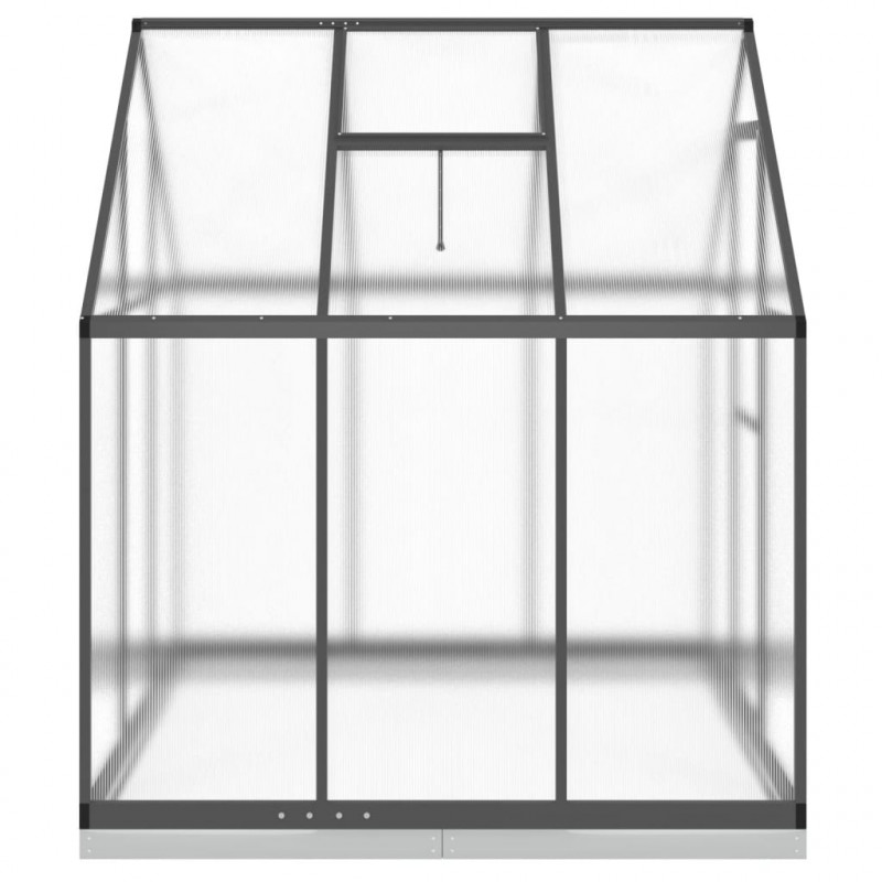 Szklarnia z ramą podstawy, antracyt, 169x169x202 cm, aluminium