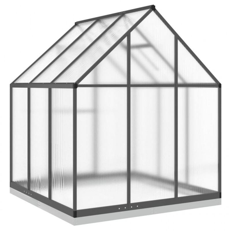 Szklarnia z ramą podstawy, antracyt, 169x169x202 cm, aluminium