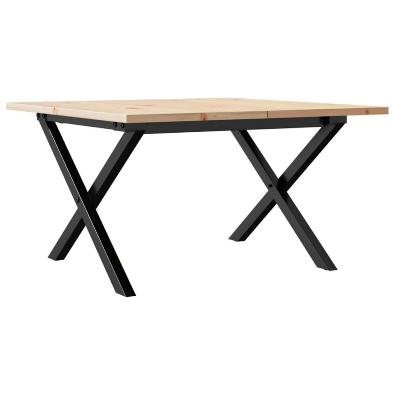 Stolik kawowy z nogami w kształcie litery X, 70x70x40 cm