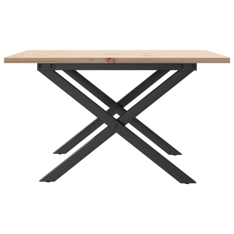 Stolik kawowy z nogami w kształcie litery X, 70x70x40 cm