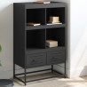 Szafka, czarna, 68x39x111,5 cm, stal