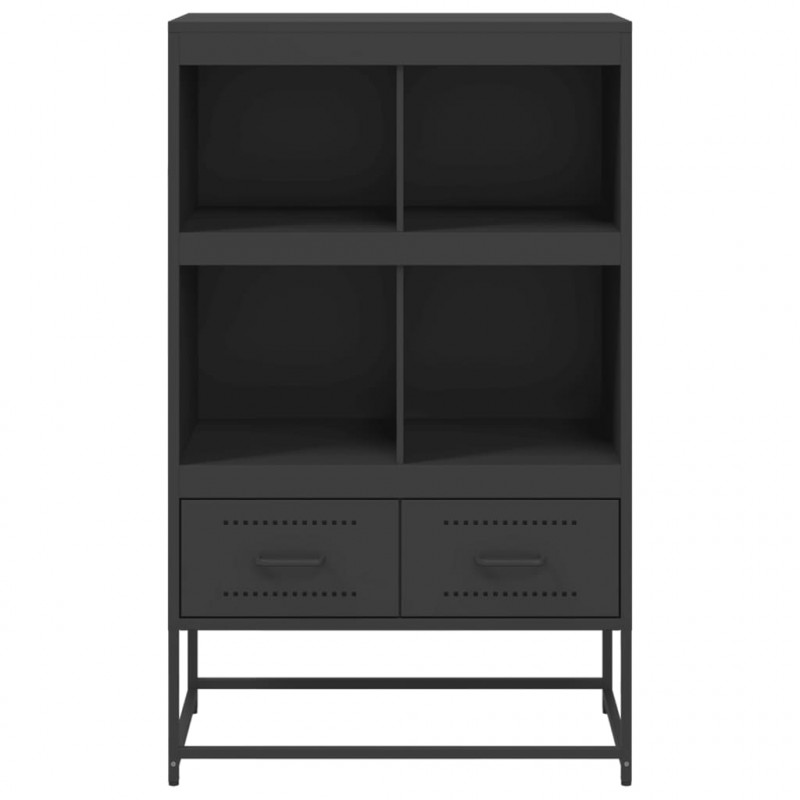 Szafka, czarna, 68x39x111,5 cm, stal