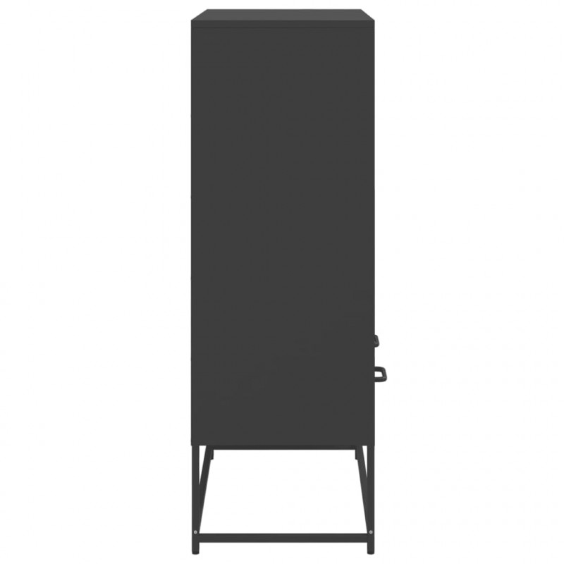 Szafka, czarna, 68x39x111,5 cm, stal