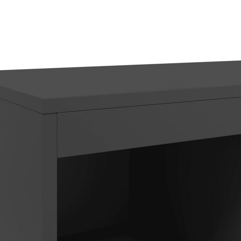 Szafka, czarna, 68x39x111,5 cm, stal