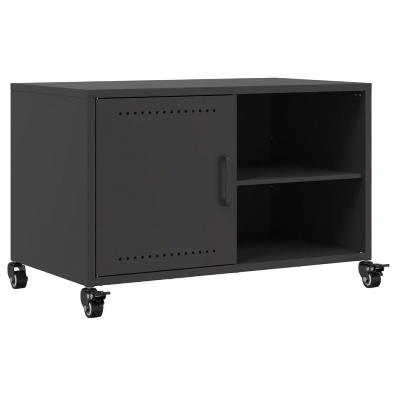 Szafka RTV, czarna, 68x39x43,5 cm, stal