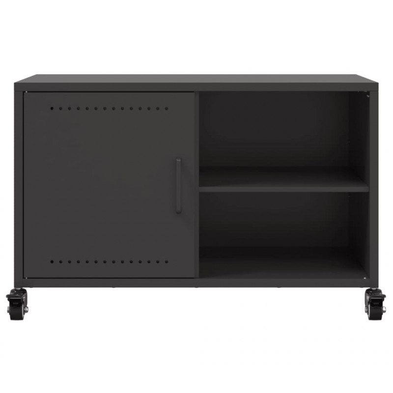 Szafka RTV, czarna, 68x39x43,5 cm, stal