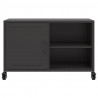 Szafka RTV, czarna, 68x39x43,5 cm, stal