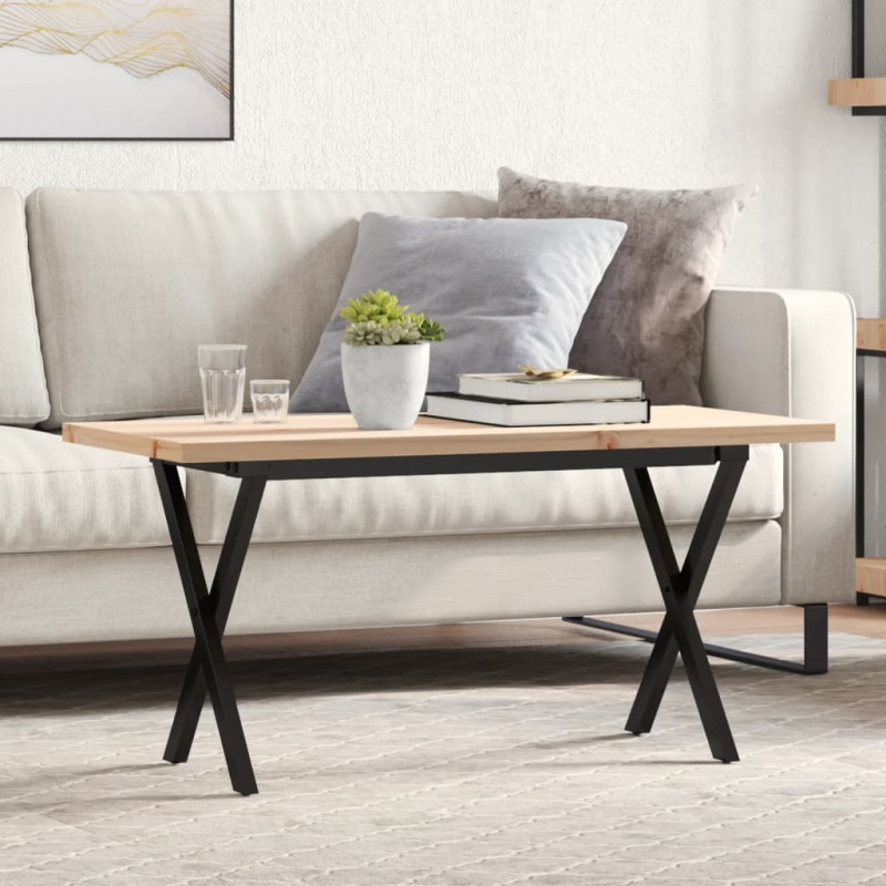 Stolik kawowy z nogami w kształcie litery X, 90x40x45,5 cm