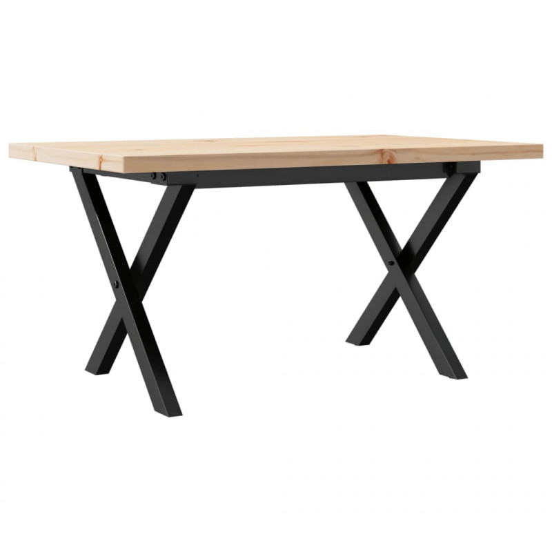 Stolik kawowy z nogami w kształcie litery X, 80x50x40,5 cm