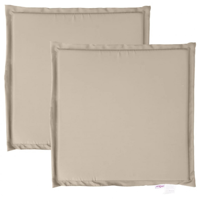 Podkładki na siedziska ogrodowe, 2 szt., taupe, 45x45x2 cm