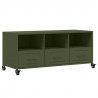 Szafka RTV, oliwkowa, 100,5x39x43,5 cm, stal