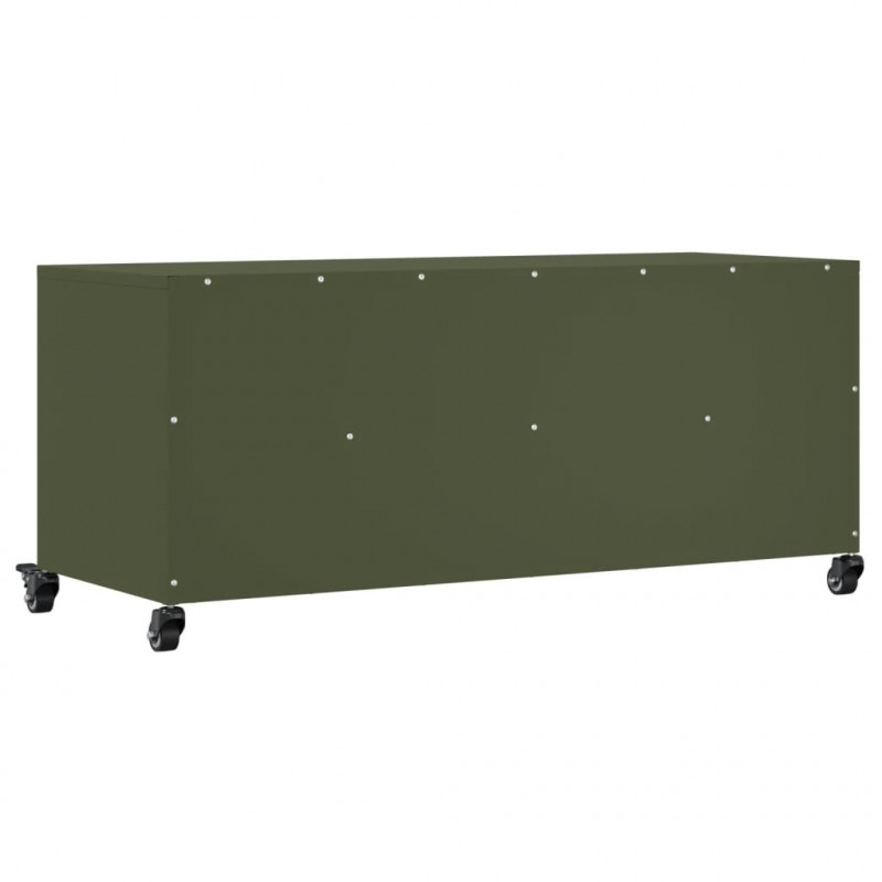 Szafka RTV, oliwkowa, 100,5x39x43,5 cm, stal
