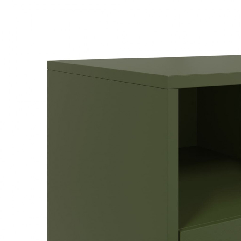 Szafka RTV, oliwkowa, 100,5x39x43,5 cm, stal