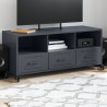 Szafka RTV, antracytowa, 100,5x39x43,5 cm, stal