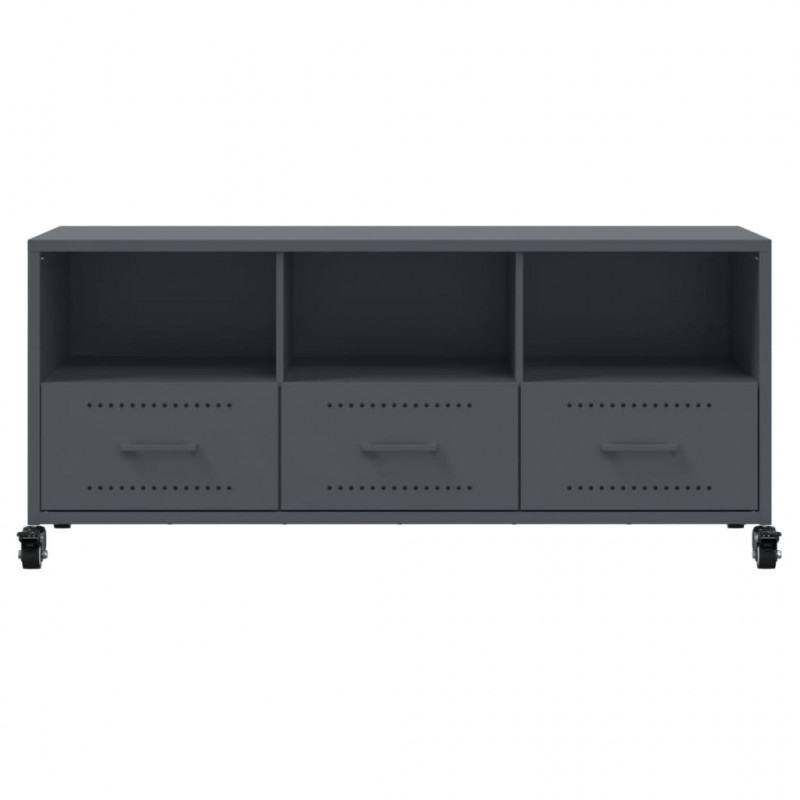 Szafka RTV, antracytowa, 100,5x39x43,5 cm, stal