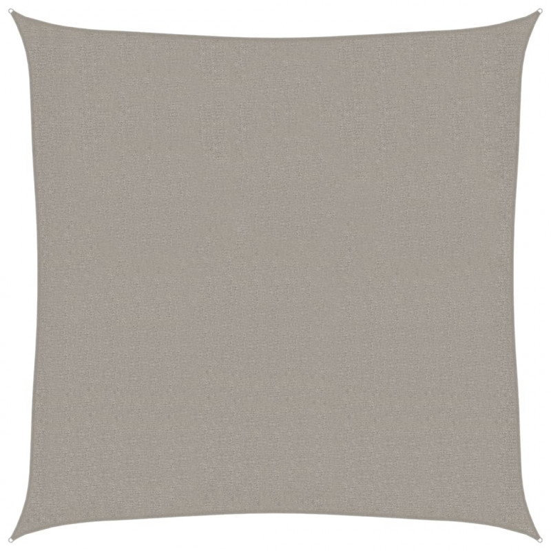 Żagiel przeciwsłoneczny, 160 g/m², jasnoszary, 2,5x2,5 m, HDPE