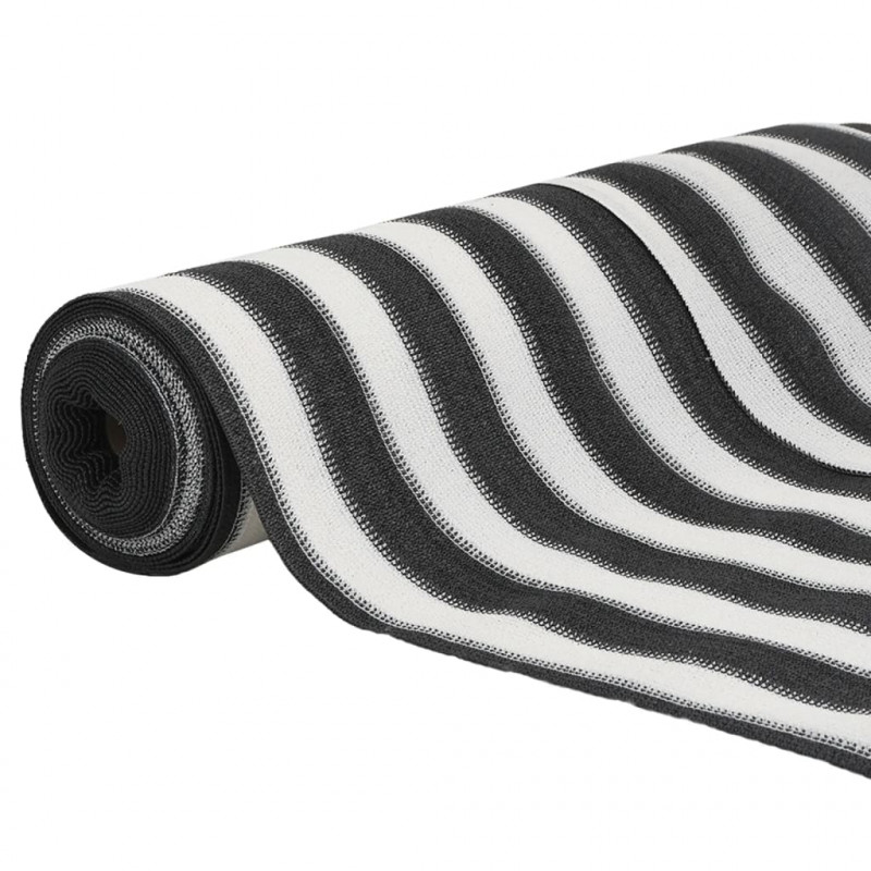 Siatka cieniująca, antracytowo-biała, 1x10 m, HDPE, 75 g/m²